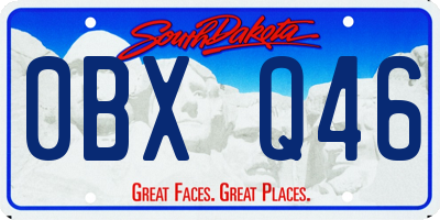 SD license plate 0BXQ46