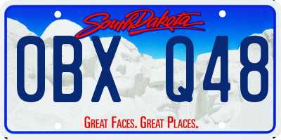 SD license plate 0BXQ48
