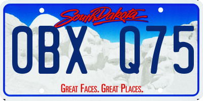 SD license plate 0BXQ75