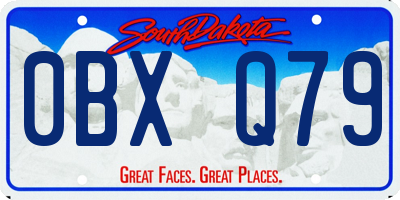 SD license plate 0BXQ79