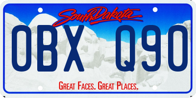 SD license plate 0BXQ90