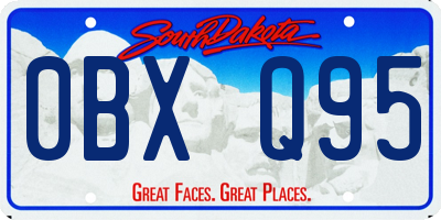 SD license plate 0BXQ95