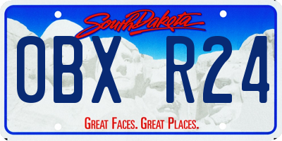 SD license plate 0BXR24