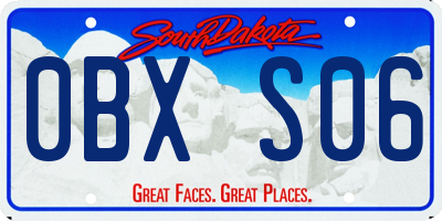 SD license plate 0BXS06