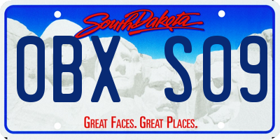 SD license plate 0BXS09