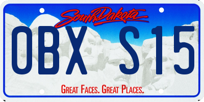 SD license plate 0BXS15