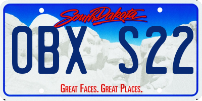 SD license plate 0BXS22