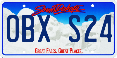 SD license plate 0BXS24