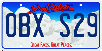 SD license plate 0BXS29