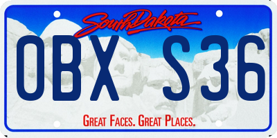 SD license plate 0BXS36