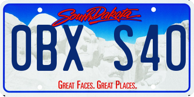 SD license plate 0BXS40
