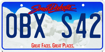 SD license plate 0BXS42