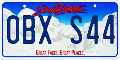 SD license plate 0BXS44