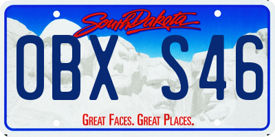 SD license plate 0BXS46