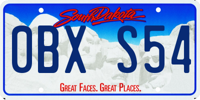 SD license plate 0BXS54