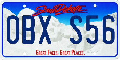 SD license plate 0BXS56