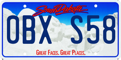 SD license plate 0BXS58