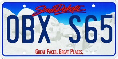 SD license plate 0BXS65