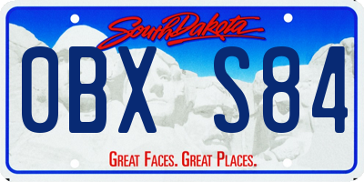 SD license plate 0BXS84