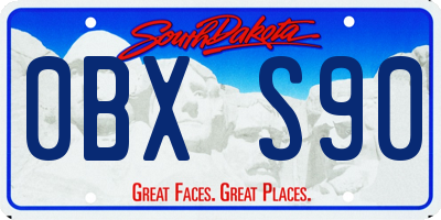 SD license plate 0BXS90