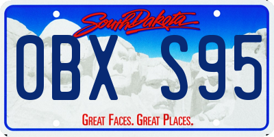 SD license plate 0BXS95