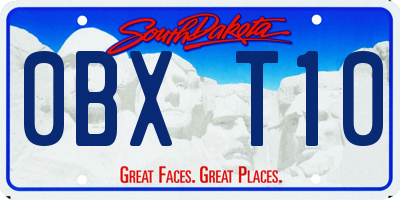 SD license plate 0BXT10