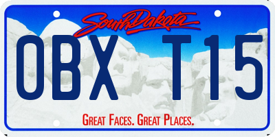 SD license plate 0BXT15