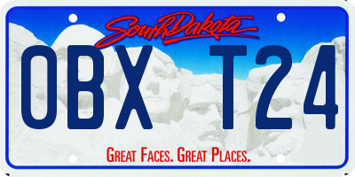 SD license plate 0BXT24