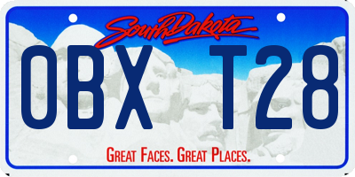 SD license plate 0BXT28