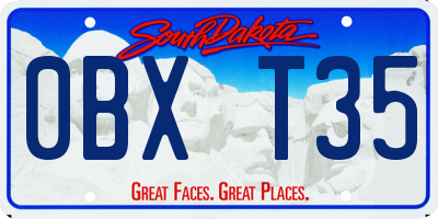 SD license plate 0BXT35