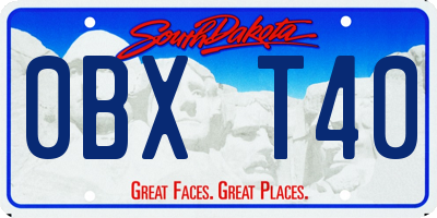 SD license plate 0BXT40