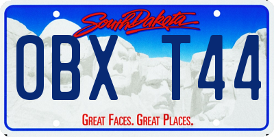 SD license plate 0BXT44