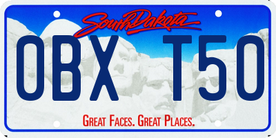 SD license plate 0BXT50