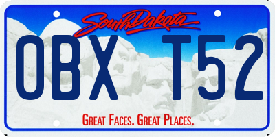 SD license plate 0BXT52