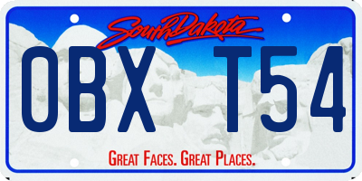 SD license plate 0BXT54
