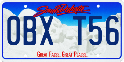 SD license plate 0BXT56