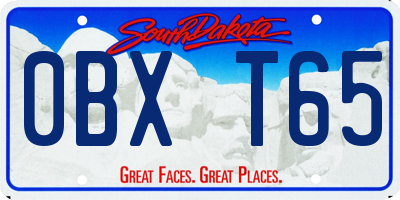 SD license plate 0BXT65