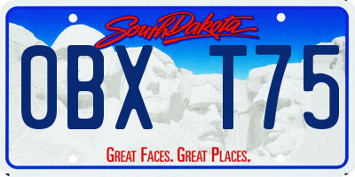 SD license plate 0BXT75