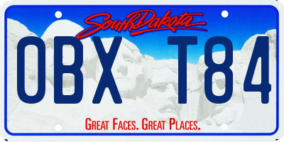 SD license plate 0BXT84