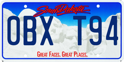 SD license plate 0BXT94