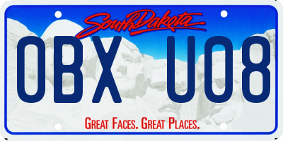 SD license plate 0BXU08