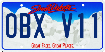 SD license plate 0BXV11