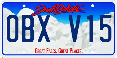 SD license plate 0BXV15