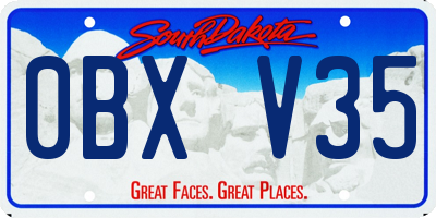SD license plate 0BXV35