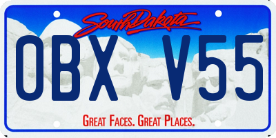 SD license plate 0BXV55