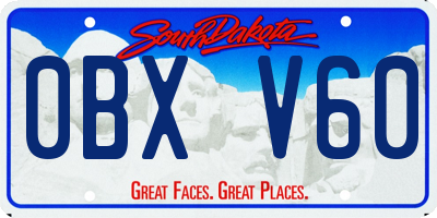 SD license plate 0BXV60