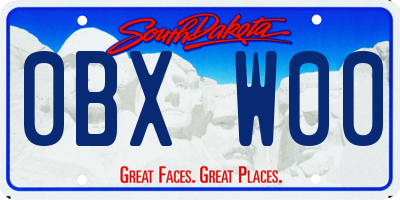SD license plate 0BXW00