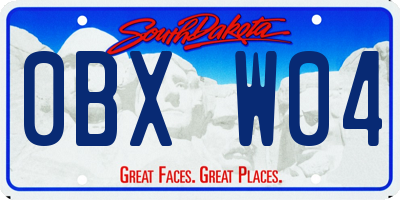 SD license plate 0BXW04