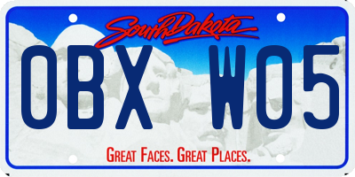 SD license plate 0BXW05