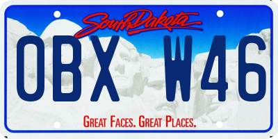 SD license plate 0BXW46